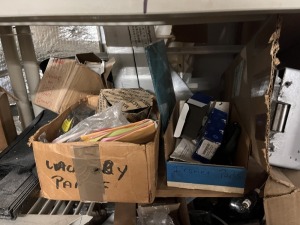 PLASTIC SHELVES WITH UNTAGGED CONTENTS