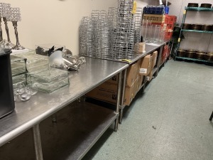 STAINLESS STEEL TABLES - 8'