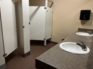 MEN'S ROOM CONTENTS (IN CAFETERIA) - 1- MIRROR / 1- ELECTRIC HAND DRYER (NO SINKS, TOILETS OR URINALS)