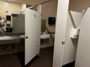 LADIES ROOM (IN CAFETERIA) - 1- ELECTRIC HAND DRYER, 3- PAPER TOWEL DISPENSERS (NO SINKS / TOILETS)