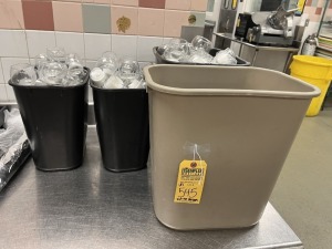 CONTAINERS OF ASSORTED PARTS FOR SERVING UNITS, CHAFING & SAMOVER (IN SILVER ROOM)