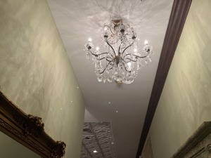 SMALL CRYSTAL CHANDELIER ***BUYER MUST CAP ELECTRIC***