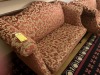 RED & GOLD BROCADE LOVE SEATS - 60'' - 2