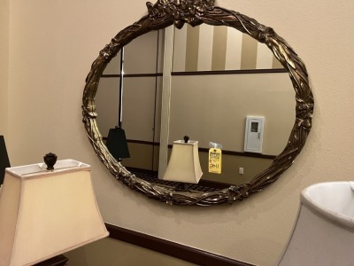 OVAL FRAMED MIRROR - 42''x48''