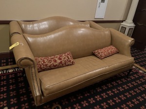 FAUX LEATHER SOFAS - 84''