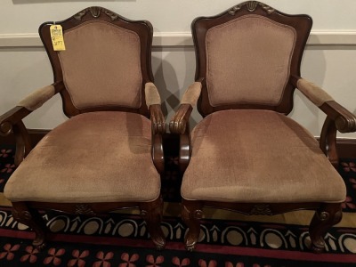 VELOUR ARM CHAIRS