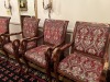 LOT 'ROYAL SUITE' - 4- MIRRORS / 2- CHANDELIERS / 1- ROUND TABLE WITH 4 CHAIRS / 4- SCONCES / 2- WRITING TABLES / 4- STOOLS / MORE ***BUYER MUST CAP ELECTRIC***