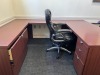 LOT OFFICE SUITE - DESK / CREDENZA / 5 CHAIRS - 3