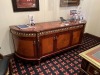 LOT OFFICE SUITE - ORNATE GOLD & WOOD - DESK / 2 CREDENZAS - 5