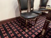 ORNATE LEATHER, WOOD & GOLD CHAIRS - 3