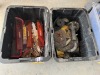 SMALL TOTES ASSORTED PIECES - 100+ RECIPROCATING SAW BLADES / 25+ GRIND DISCS & CUTOFF DISCS ***TOOLS / EQUIPMENT LOCATION***