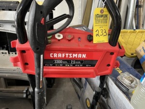 CRAFTSMAN PRESSURE WASHER WITH BRIGGS & STRATTON 208cc ENGINE - 3300PSI / 2.5GPM / WAND (NO HOSE) (VERY GOOD CONDITION) ***TOOLS / EQUIPMENT LOCATION***