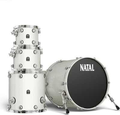 Natal KMA-UF22-WM1 Maple Originals US Fusion 22 Shell Pack 4 Piece Drum Set --- 10'' x 8'' Rack Tom / 12'' x 9'' Rack Tom / 16'' x 16'' Floor Tom / 22'' x 18'' Bass Drum - White Metallic Finish (New) (Retail Price $1,949.99)