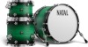 Natal KTW-T20-GMN1 Caf Racer T20 Shell Pack 3 Piece Drum Set --- 12'' x 8'' Rack Tom / 14'' x 12'' Floor Tom / 20'' x 14'' Bass Drum - Green Satin Fade Finish (New) (Retail Price $1,399.99)