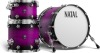 Natal KTW-T20-PM1 Caf Racer T20 Shell Pack 3 Piece Drum Set --- 12'' x 8'' Rack Tom / 14'' x 12'' Floor Tom / 20'' x 14'' Bass Drum - Purple Satin Fade Finish (New) (Retail Price $1,399.99)