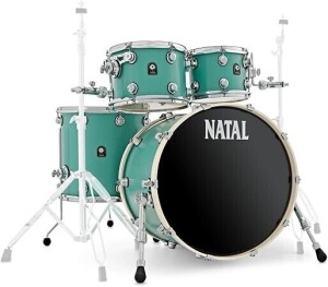 Natal KTW-UF22-SFG1 Caf Racer US Fusion 22 Shell Pack 4 Piece Drum Set --- 12'' x 8'' Rack Tom / 12'' x 9'' Rack Tom / 16'' x 16'' Floor Tom / 22'' x 18'' Bass Drum - Sea Foam Green Finish (New) (Retail Price $1,799.99)