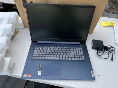 LENOVO IDEA PAD 3 AMDRY2ENJ - BLUE / WINDOWS 10 HOME / 17.3'' SCREEN / WITH CHARGER / IN BOX - SERIAL No. PF364CX5 (LIKE NEW CONDITION)