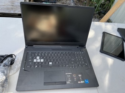 ASUS TUF GAMING F17 LAPTOP - DUAL 83-BLADE FANS / HDMI / 2nd SSD SLOT / 2-WAY ALL NOISE CANCELLATION / AURA RGB / MILITARY GRADE / DTSX ULTRA / GE FORCE RTX / INTEL CORE i5 / WITH CHARGER (MISSING 'B' KEYPAD ON KEYBOARD) (VERY GOOD CONDITION)