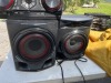 LG CJ45 EXTREME POWER PARTY SYSTEM - 2 SPEAKERS / 1 AMP - 720W RMS / BAG (DENT ON TOP OF AMP) (GOOD CONDITION) - 3