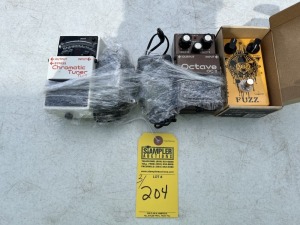 ASSORTED - CALINE EFFECT PEDAL (NEW IN BOX) / CHROMATIC TU-3 TUNER / OCTAVE OC-2 EFFECTS PEDAL