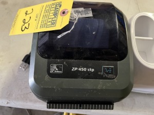 ZEBRA ZP450CTP LABEL WRITER WITH POWER CORD - PART #ZP450-0502-0004A (GOOD CONDITION)