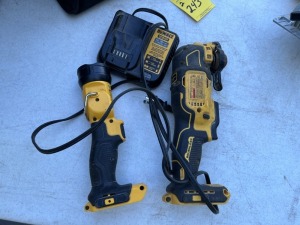 ASSORTED DEWALT TOOLS - DCL040 WITH CHARGER (VERY GOOD CONDITION) / DCS354 MULTI-TOOL IN BAG (GOOD CONDITION)