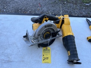 DEWALT TOOLS - DCS380 VS RECIPROCATING SAW / DCS391 6 1/2'' CORDLESS CIRCULAR SAW - 1 BATTERY (BOTH VERY GOOD CONDITION)