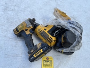 DEWALT TOOLS - DC970 1/2'' DRILL WITH BATTERY & CHARGER / DCF885 1/4'' IMPACT DRIVER WITH BATTERY (BOTH FAIR CONDITION)