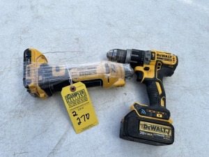 DEWALT TOOLS - DCD797 1/2'' HAMMER DRILL WITH BATTERY / DCS551 CUT-OUT TOOL WITH BATTERY (BOTH VERY GOOD CONDITION)