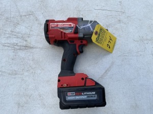 MILWAUKEE 2767-20 1/2'' IMPACT WRENCH WITH BATTERY (LIKE NEW CONDITION)