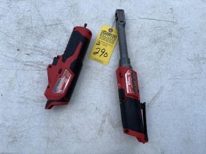 MILWAUKEE TOOLS - 14-50-2576 TRAP SNAKE DRIVER - NO BATTERY / 3050-20 INSIDER EXTENDED REACH BOX RATCHET - NO BATTERY (BOTH VERY GOOD CONDITION)