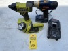 RYOBI TOOLS - P704 FLASHLIGHT / PCL235 IMPACT DRILL / P204 DRILL - 2 BATTERIES & CHARGER (ALL GOOD CONDITION) - 4