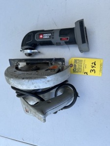 ASSORTED TOOLS - 6 1/2'' SKILSAW / PORTER CABLE MULTI-TOOL (BOTH GOOD CONDITION)