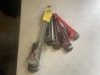 ASSORTED PIPE WRENCHES - 1- HUSKY 24'' ALUMINUM / 1 - RIDGID 14'' STEEL / 2- RIDGID 14'' ALUMINUM / 1- RIDGID 12'' STEEL (ALL GOOD CONDITION)