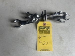 PITTSBURGH SAE LINE WRENCHES (2 SIZES PER WRENCH) (LIKE NEW CONDITION)