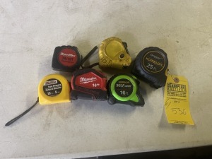 ASSORTED LOCKING MEASURING TAPES (GOOD CONDITION)