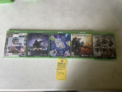 X-BOX ONE GAMES IN CASES - SEE PICTURES FOR SPECIFIC DETAILS (PRE-OWNED)