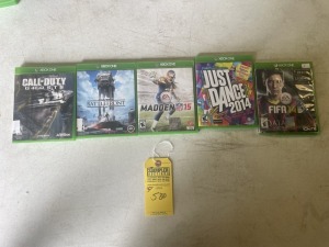 X-BOX ONE GAMES IN CASES - SEE PICTURES FOR SPECIFIC DETAILS (PRE-OWNED)