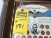 FRAMED COINS - LINCOLN MEMORIAL COINAGE - PENNIES - 12''x10'' (GOOD CONDITION) / WARTIME COINAGE - NICKLES & PENNIES - 12''x10'' (GOOD CONDITION) - 4