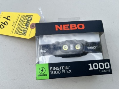 NEBO EINSTEIN NEB-HLP-007 1000 FLEX RECHARGEABLE CAP LIGHT (NEW IN BOX)