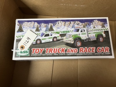 HESS TOY TRUCK WITH RACE CAR - 2011 (IN BOX) ***LOCATED IN DAVIE, FL***