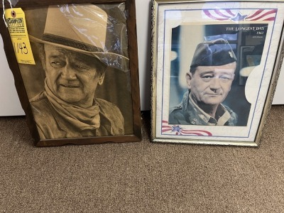 JOHN WAYNE FRAMED - WESTERN (NO GLASS) / LONGEST DAY ***LOCATED IN DAVIE, FL***