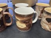 ASSORTED - 7- COFFEE CUPS / 1- GLASS ***LOCATED IN DAVIE, FL*** - 4