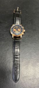 GENTS WATCH - EXHIBITION BACK / LEATHER STRAP ***LOCATED IN DAVIE, FL***