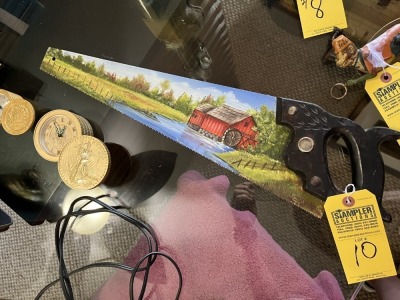 HAND PAINTED 20'' HAND SAW