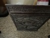 CARVED WOOD LOCKING MAIL BOX - 2