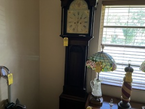 R.ROBERTSON GRANDFATHER CLOCK - APPROXIMATELY 7' TALL