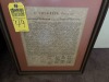 ASSORTED PIECES - FRAMED DECLARATION OF INDEPENDENCE / STATE OF FLORIDA DECLARATION OF AIR FORCE DAY