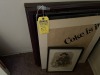 ASSORTED PICTURES - 2- FRAMED GUN - 26''x20'' / 1- FRAMED FORT MACON - 20''x25'' / 1- MATTED 'COKE IS IT' - 24''x20'' / 1- FRAMED DOC HOLIDAY - 15''x12''