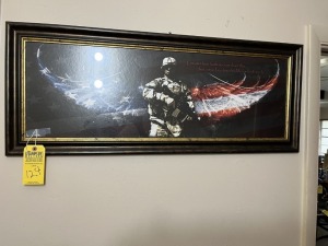 FRAMED PATRIOTIC PICTURE - 16''x40''